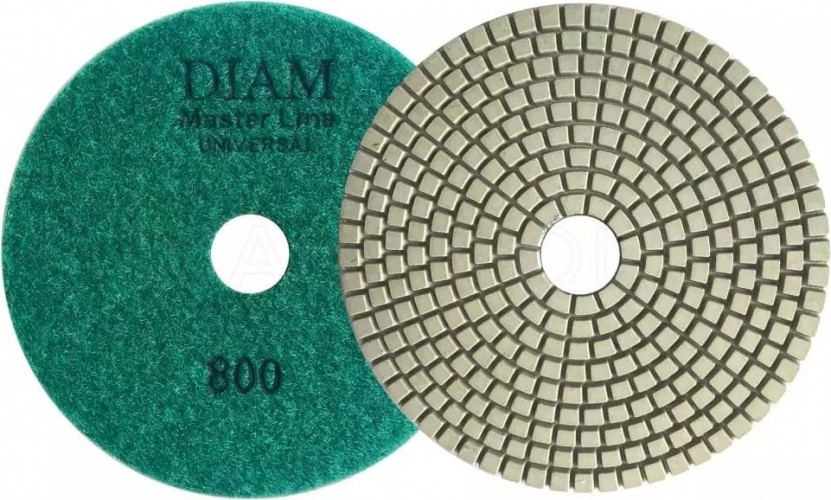 Алмазная тарелка на липучке DIAM АГШК 100*2,5 №800 Master Line Universal (сухая/мокрая) 000627
