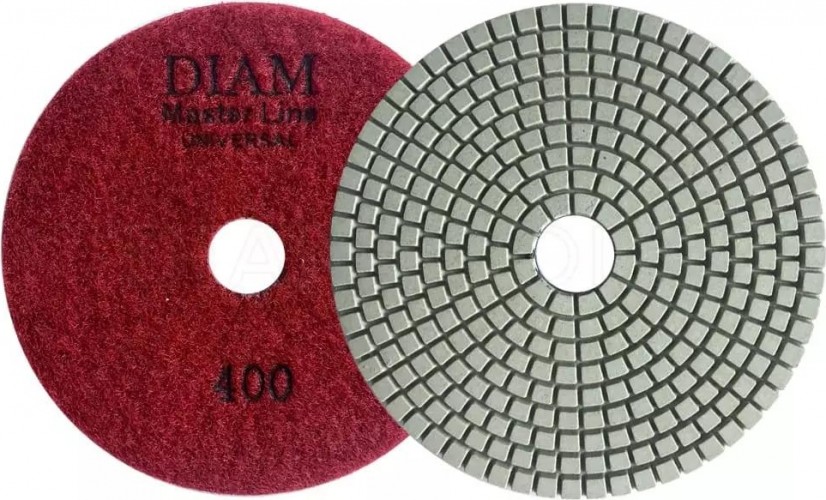 Алмазная тарелка на липучке DIAM АГШК 100*2,5 №400 Master Line Universal (сухая/мокрая) 000626