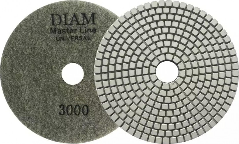 Алмазная тарелка на липучке DIAM АГШК 125*2,5 №3000 Master Line Universal (сухая/мокрая) 000650