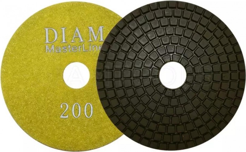 Алмазная тарелка на липучке DIAM АГШК 100*2,5 №200 Master Line (мокрая) 000576