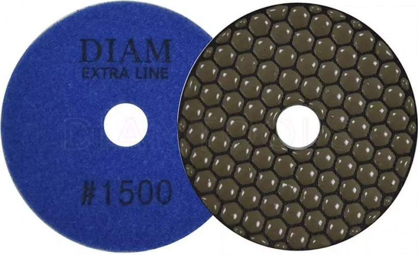 Алмазная тарелка на липучке DIAM АГШК 100*2,0 №1500 Extra Line (сухая) 000524