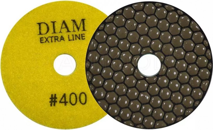 Алмазная тарелка на липучке DIAM АГШК 100*2,0 №400 Extra Line (сухая) 000522