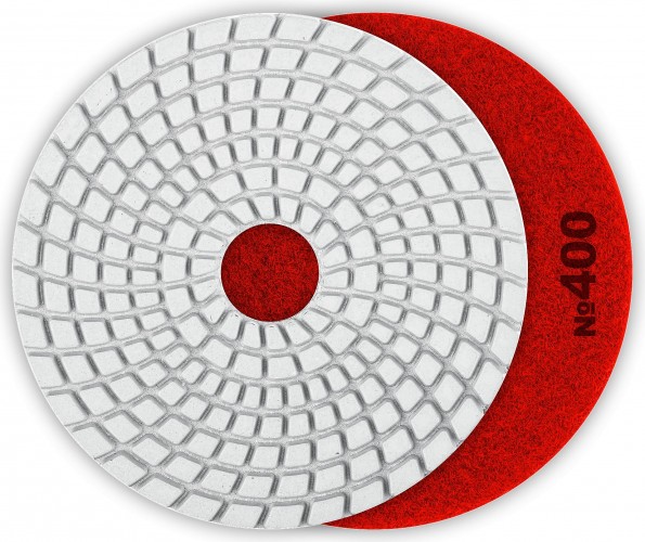 Алмазный гибкий шлифовальный круг ЗУБР Черепашка №400 125мм для мокрого шлифования 29867-400