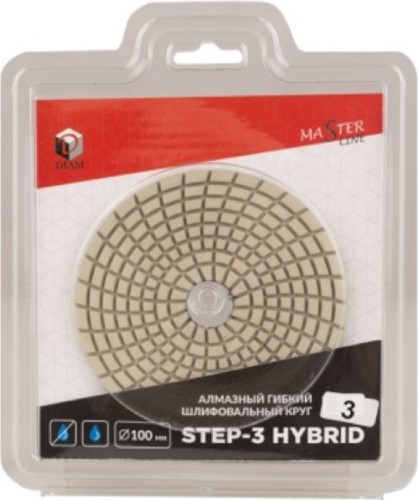 Алмазный гибкий шлифовальный круг DIAM Step-3 100*3 #3 Master Line Hybrid (сухая/мокрая) 000720 - изображение 3