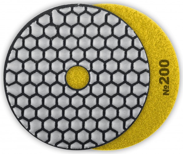 Алмазный гибкий шлифовальный круг ЗУБР Черепашка №200 100мм для сухого шлифования 29868-200