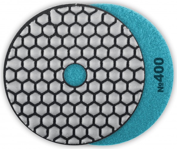 Алмазный гибкий шлифовальный круг ЗУБР Черепашка №400 100мм для сухого шлифования 29868-400