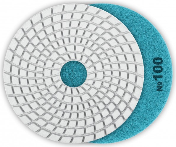 Алмазный гибкий шлифовальный круг ЗУБР Черепашка №100 125мм для мокрого шлифования 29867-100