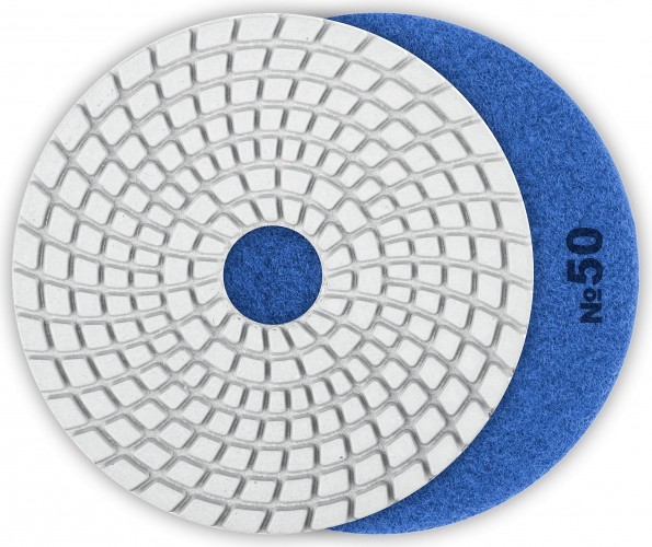 Алмазный гибкий шлифовальный круг ЗУБР Черепашка №50 125мм для мокрого шлифования 29867-050