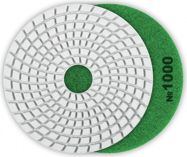 Алмазный гибкий шлифовальный круг ЗУБР Черепашка №1000 125мм для мокрого шлифования 29867-1000