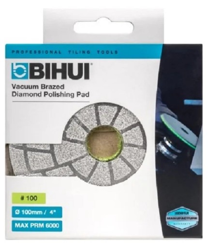 Алмазный гибкий шлифовальный круг BIHUI ø100мм, #100  для керамики (черепашка) DPV410 DPV410 - изображение 2