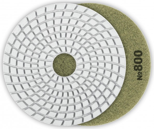 Алмазный гибкий шлифовальный круг ЗУБР Черепашка №800 125мм для мокрого шлифования 29867-800