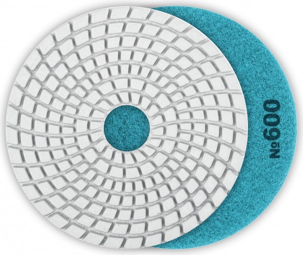 Алмазный гибкий шлифовальный круг ЗУБР Черепашка №600 100мм для мокрого шлифования 29866-600