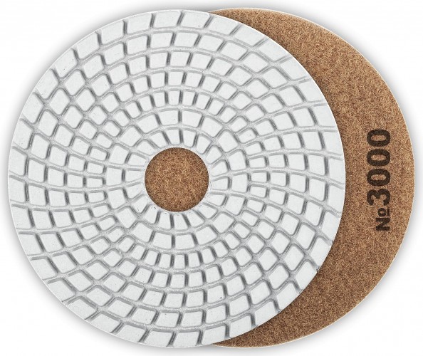 Алмазный гибкий шлифовальный круг ЗУБР Черепашка №3000 125мм для мокрого шлифования 29867-3000