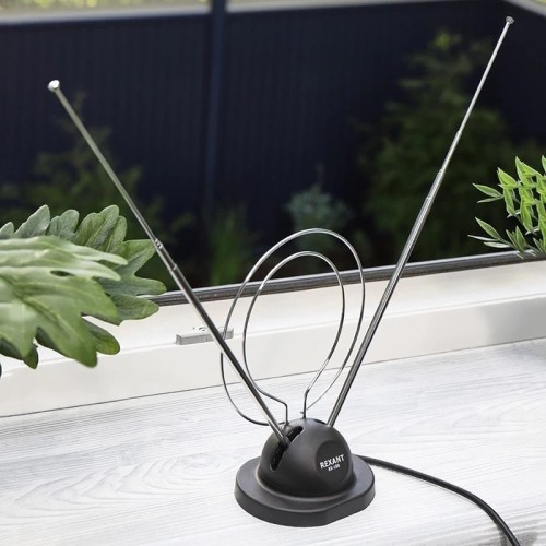 Антенна комнатная REXANT RX-100 телескопическая на подставке «Усы + кольцо» 34-0100 - изображение 4