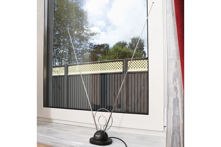 Антенна комнатная REXANT RX-105 телескопическая на подставке «Усы» 34-0105 - изображение 2