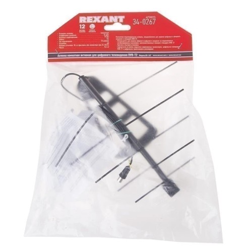 Антенна комнатная REXANT RX-267 «Активная» до 25км от БС 34-0267 - изображение 2