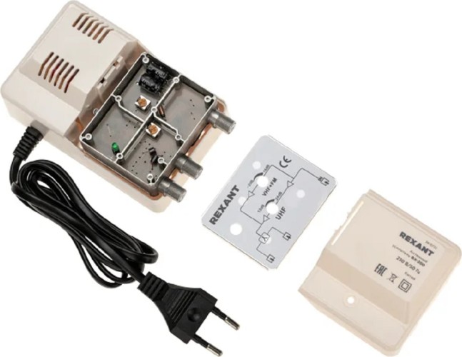 Антенный усилитель REXANT RX-200 ТВ сигнала на 2 выхода 34-0772 - изображение 3