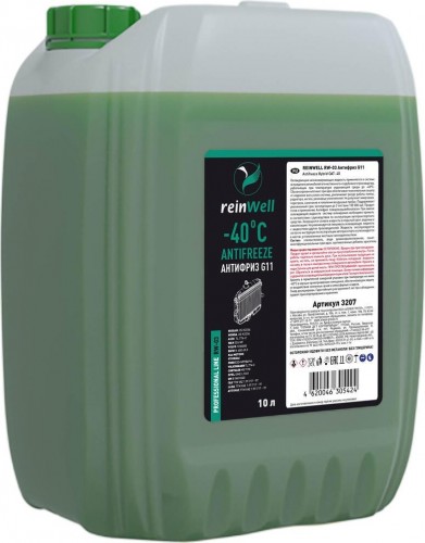 Антифриз REINWELL G11 10 л зеленый 3207