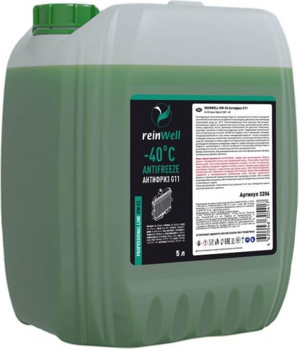 Антифриз REINWELL G11  5 л зеленый 3206