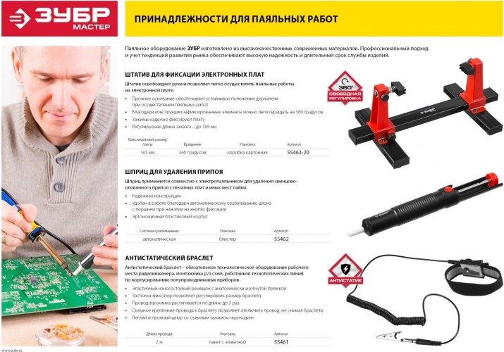 Антистатический браслет ЗУБР МАСТЕР 55461 55461 - изображение 3