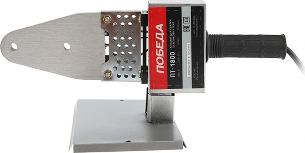 Аппарат для сварки полипропиленовых труб Победа ПТ-1800 6 насадок, кейс 170301800 - изображение 2