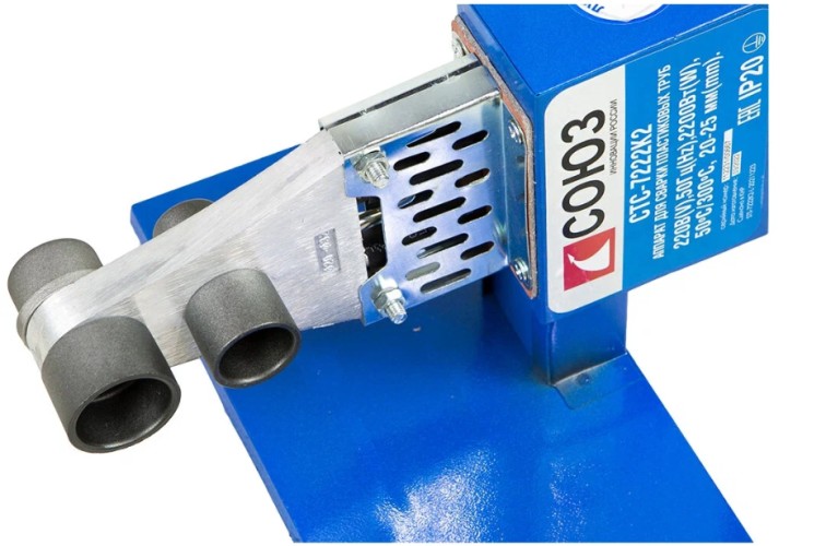 Аппарат для сварки полипропиленовых труб СОЮЗ СТС-7222К2 2 насадки 20/25 мм. - изображение 3