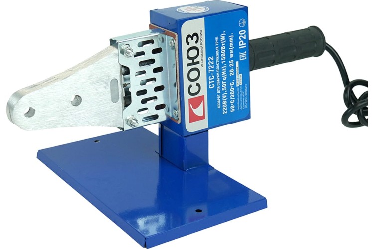 Аппарат для сварки полипропиленовых труб СОЮЗ СТС-7222 с насадки 2 шт.