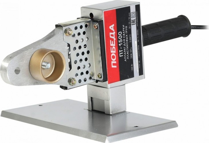 Аппарат для сварки полипропиленовых труб Победа ПТ-1500 3 насадки, кейс 170301500