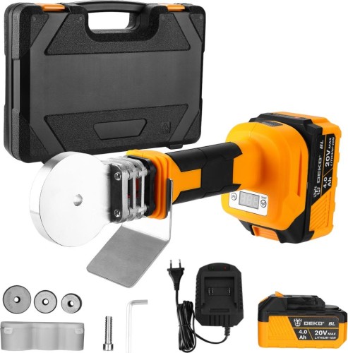 Аппарат для сварки полипропиленовых труб DEKO R-DKCPW20V аккумуляторный (20В, 2*4.0Ач, ЗУ, кейс) 083-3002