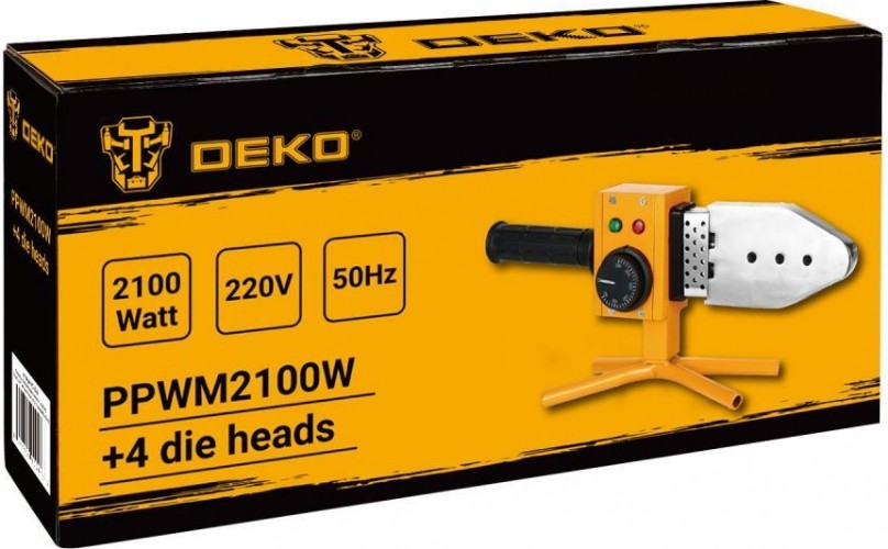 Аппарат для сварки полипропиленовых труб DEKO PPWM2100W 4 насадки (20-40 мм) 063-4247 - изображение 4
