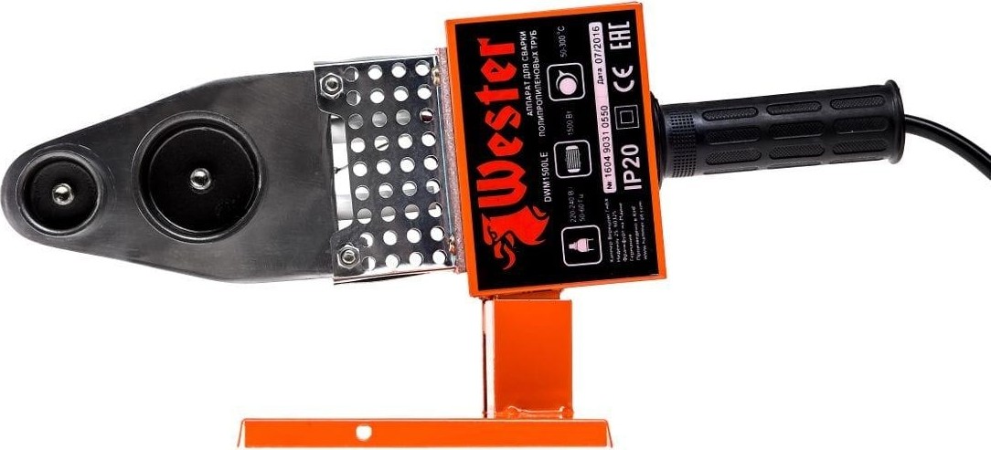 Аппарат для сварки полипропиленовых труб WESTER DWM1500LE с насадками 6шт. 179-031 - изображение 4