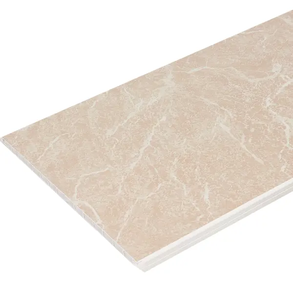 Стеновая панель ПВХ Artens Венецианский мрамор бежевый 1200x250x10 мм 1.2 м2 4шт - изображение 3