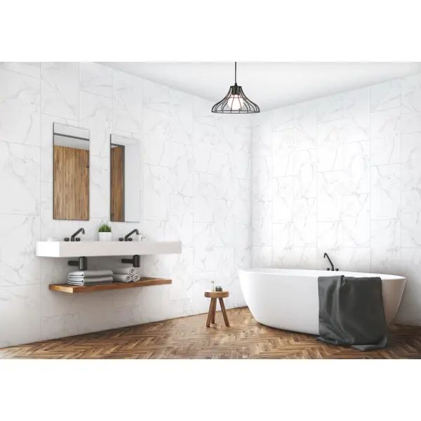 Комплект стеновых панелей ПВХ Artens Белый мрамор 2700x375x8 мм 2.03 м2 2 шт - изображение 3