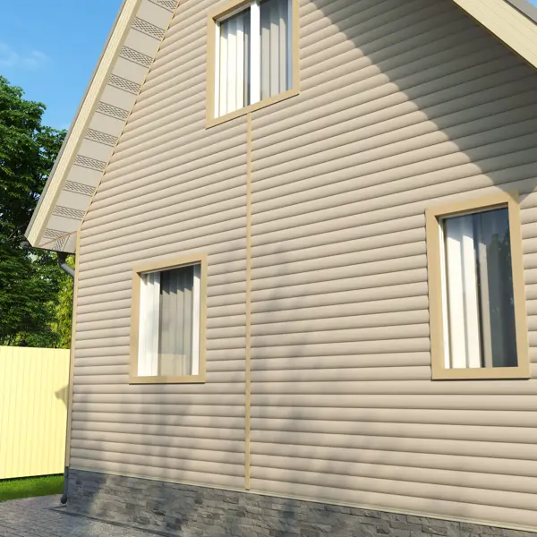 Сайдинг виниловый Artens Блок-хаус 3 м Бежевый 0.696 м2 - изображение 3