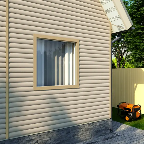 Сайдинг виниловый Artens Блок-хаус 3 м Бежевый 0.696 м2 - изображение 4