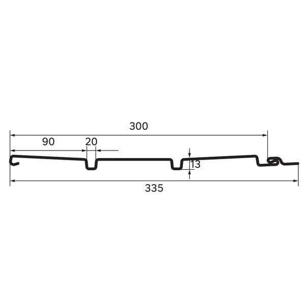 Софит ПВХ Artens 3 м коричневый - изображение 3