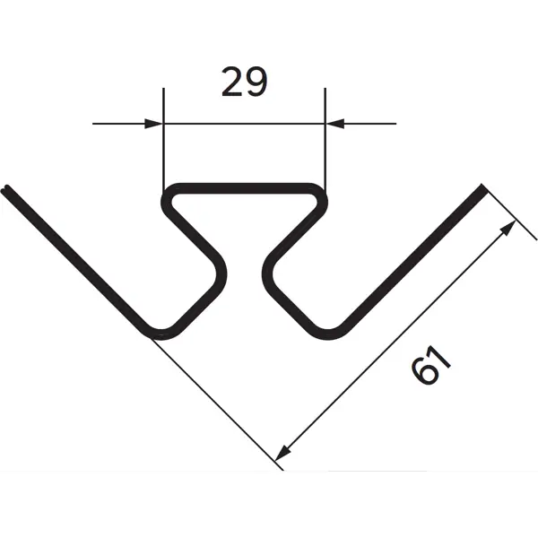 Угол внутренний Artens 3000 мм цвет белый - изображение 2