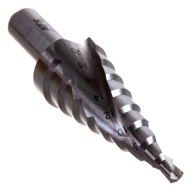 Сверло ступенчатое по металлу AT-S 4-20 мм, 4 мм, хвостовик 10 мм - изображение 3
