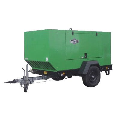 Компрессор дизельный передвижной Atmos PDP 90-7 на шасси с инерционным тормозом