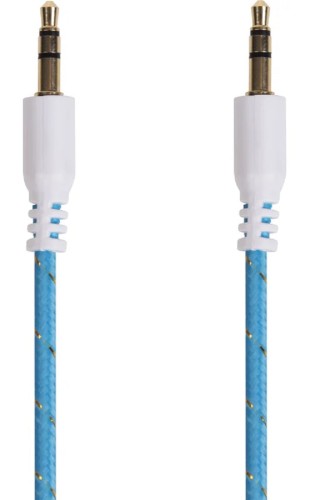 Аудиокабель REXANT 18-4072 AUX 3,5мм, 1м, синий, в тканевой оплет - изображение 2