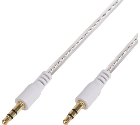 Аудиокабель REXANT 18-4083 AUX 3,5мм, 1м, белый, гелевый - изображение 2