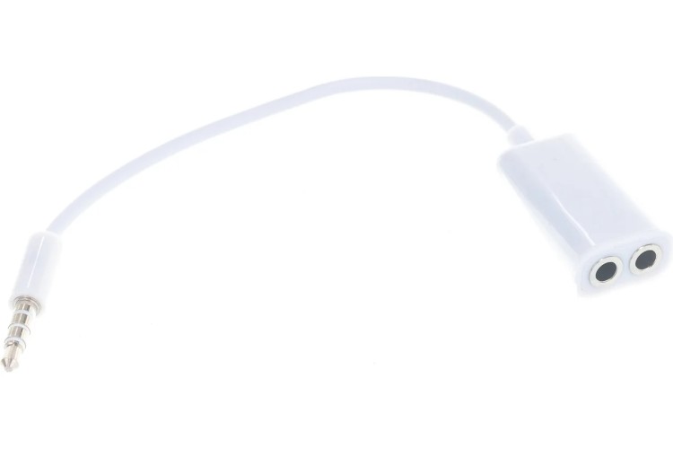 Аудиоразветвитель REXANT 18-1102 штекер 3,5мм на 2 по 3,5мм, 0,15м, белый