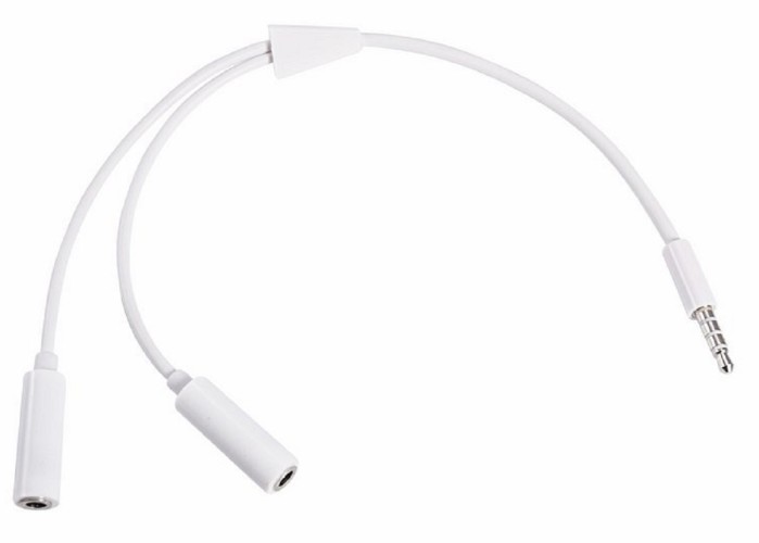 Аудиоразветвитель REXANT 18-1100 штекер 3,5мм на 2 по 3,5мм, 0,3м, белый