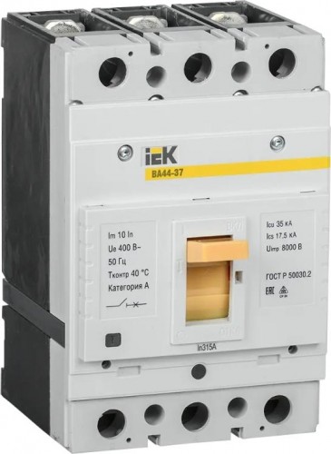 Автоматический выключатель IEK ВА44-37 3п 315А 35кА SVA4410-3-0315-35