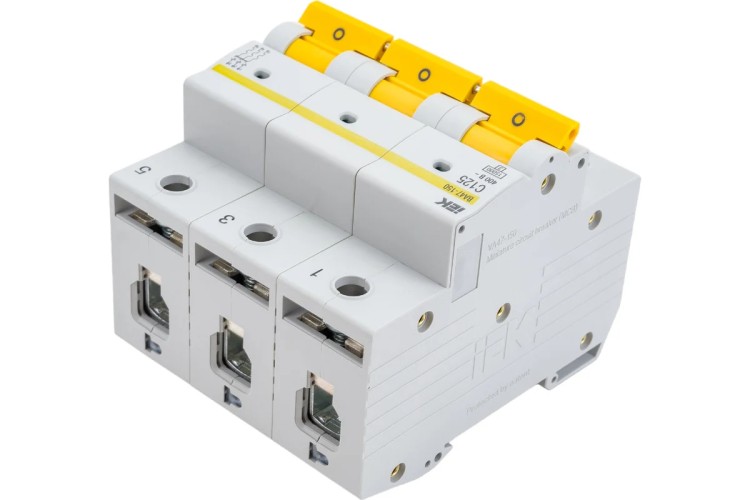 Автоматический выключатель IEK KARAT модульный 3п C 125A 15кA BA47-150  MVA50-3-125-C - изображение 3