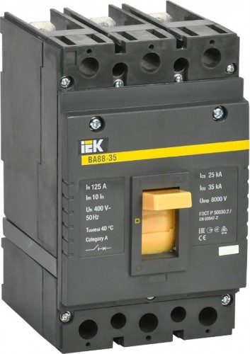 Автоматический выключатель IEK ВА 88-35 3п 125А 35кА SVA30-3-0125