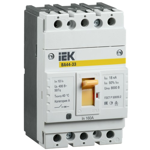 Автоматический выключатель IEK ВА44 3п 40А 15кА 33  SVA4410-3-0040