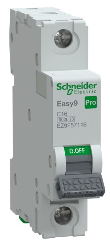 Автоматический выключатель SCHNEIDER ELECTRIC 16А Easy9 Pro 1P C 6 кA EZ9F57116