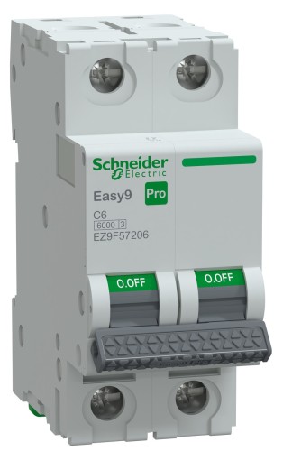 Автоматический выключатель SCHNEIDER ELECTRIC 6А Easy9 Pro 2P C 6 кA EZ9F57206
