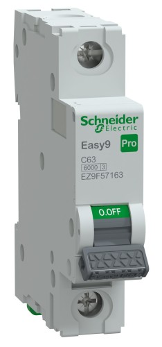 Автоматический выключатель SCHNEIDER ELECTRIC 63А Easy9 Pro 1P C 6 кA EZ9F57163
